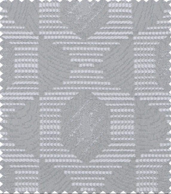 Geometric Textured Silver Grey Curtain Fabric