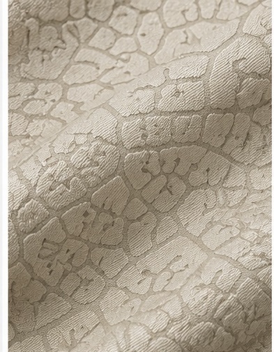 Beige Abstract Textured Jacquard Curtain Fabric - Image 2
