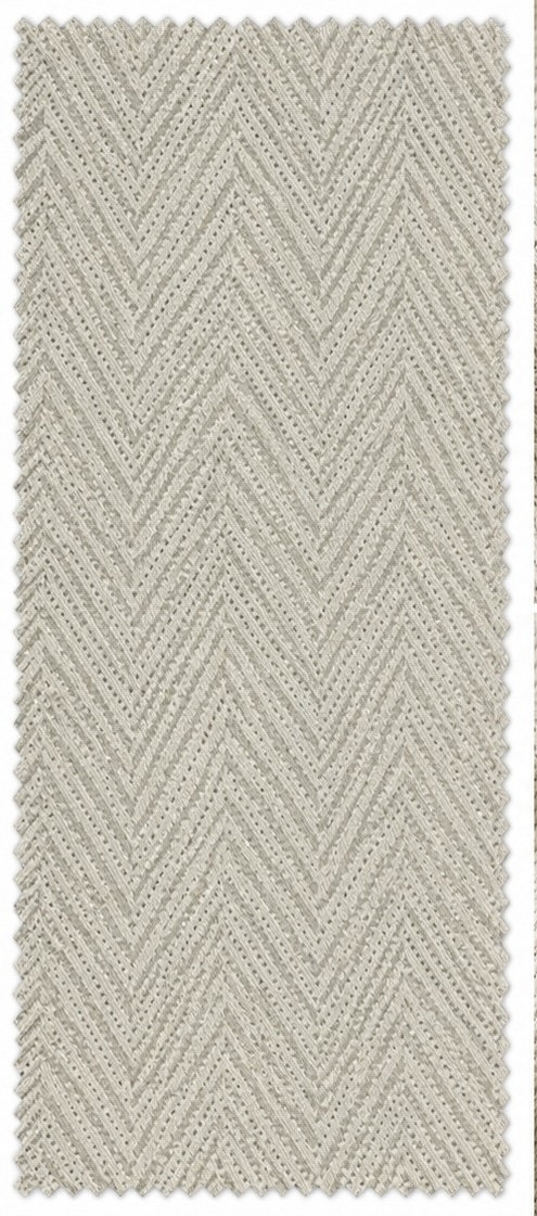 Beige chevron jacquard curtain fabric swatch