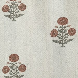 Floral Chevron Curtain Fabric