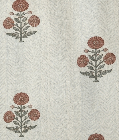 Floral Chevron Curtain Fabric