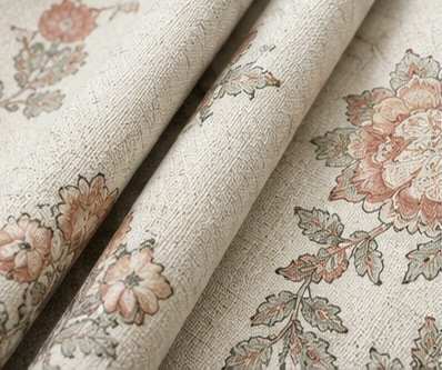 Vintage Floral Jacquard Curtain Fabric - Image 3