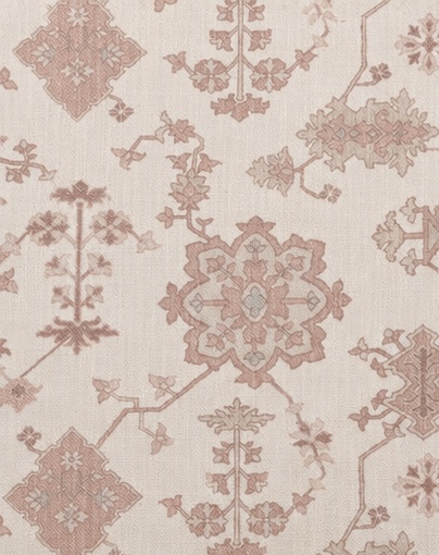 Geometric Floral Curtain Fabric