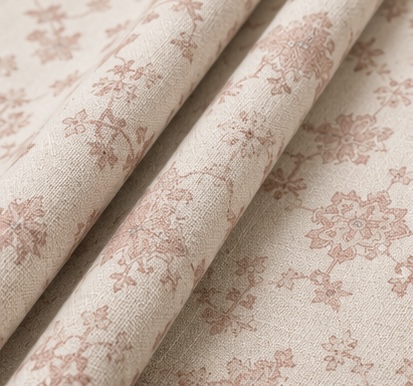 Geometric Floral Curtain Fabric - Image 3