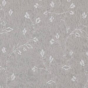 Soft Floral Textured Grey Curtain Fabric