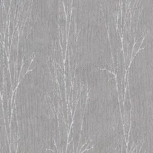 Linear Branch Textured Curtain Fabric