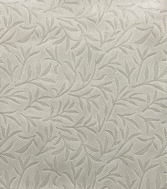 Beige botanical jacquard curtain fabric swatch